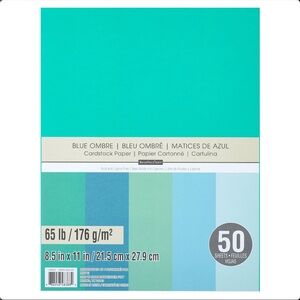 Recollections Blue Ombré 2 Packs Cardstock Paper 65lb. NEW
